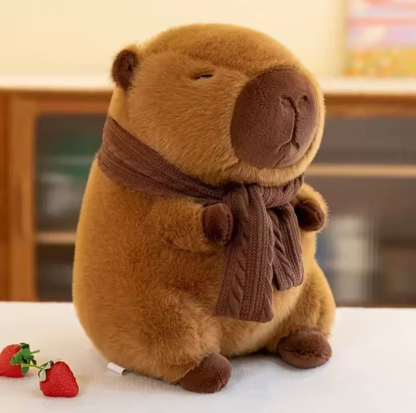 WishBerry Cozy Capybara | Scarf Capybara Plush
