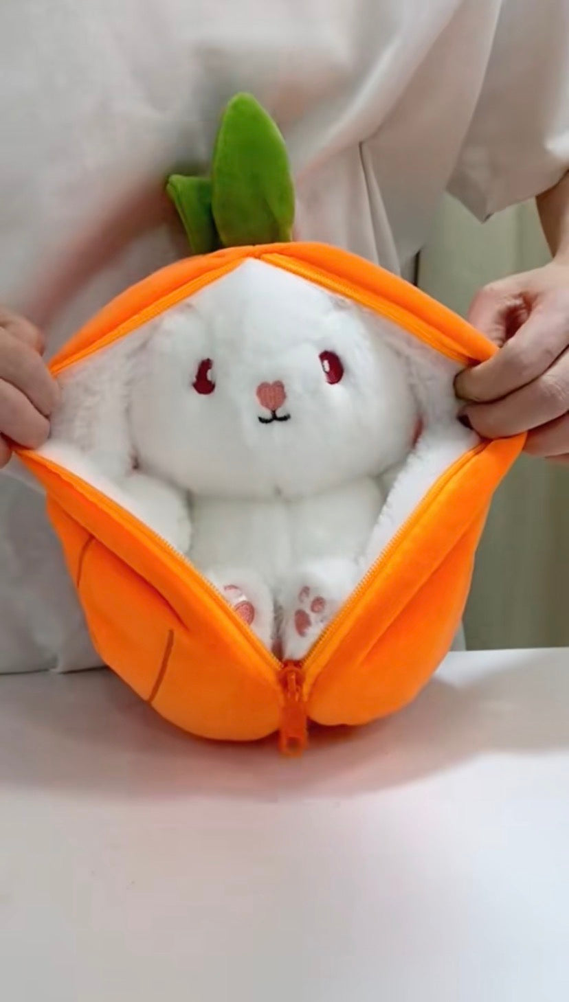 Strawberry & Carrot Reversible Bunny Plush 🥕🍓