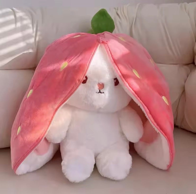 Transforming Bunny Plush (Strawberry & Carrot)