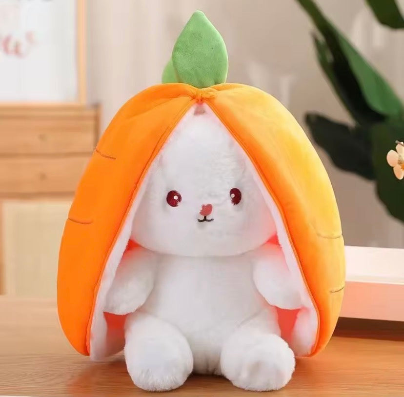 Transforming Bunny Plush (Strawberry & Carrot)