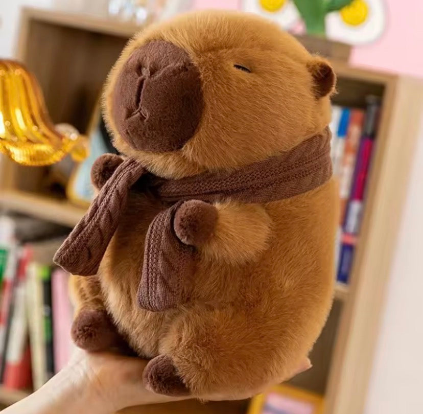 WishBerry Cozy Capybara | Scarf Capybara Plush