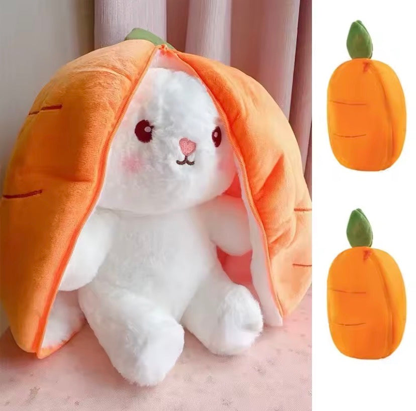 Transforming Bunny Plush (Strawberry & Carrot)