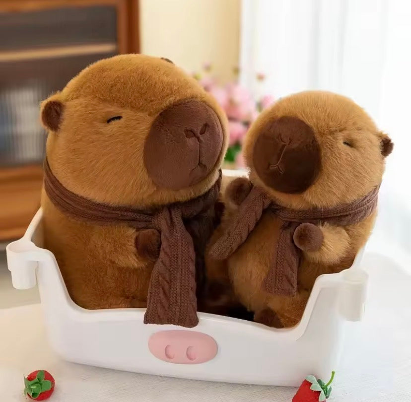 WishBerry Cozy Capybara | Scarf Capybara Plush